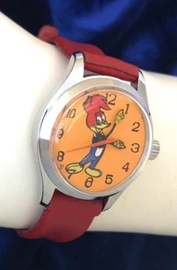 Vintage 1970's WOODY WOODPECKER cartoon Red bird child kid Wrist WATCH wind up - Picture 1 of 7