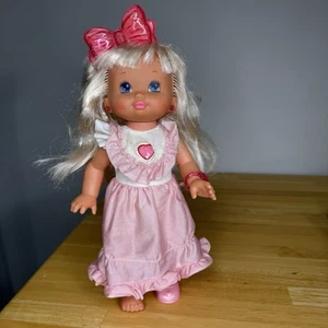 VTG Mattel PJ Sparkles Doll 1988 Pink Dress Lights Up Tested & Works 14" Read - Picture 1 of 24