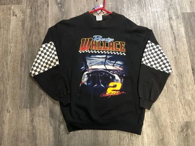 Sudadera de carreras vintage hecha en EE. UU. Nuez moscada oxidada Wallace manga a cuadros XL tripulación Foto 1 de 4