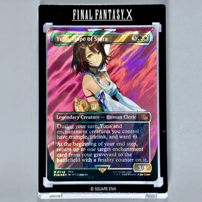 Yuna, Hope of Spira M 0549 Borderless SURGE Foil Final Fantasy MtG with Case - Image 1 of 4