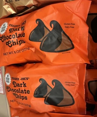 2 Packs Trader Joe's 72% Cacao Dark Chocolate Baking Chips 10 oz Each - Image 1 of 3