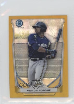2014 Bowman Scout Top 5 Prospects Mini Chrome Refractors Gold /25 Victor Roache - Image 1 of 2