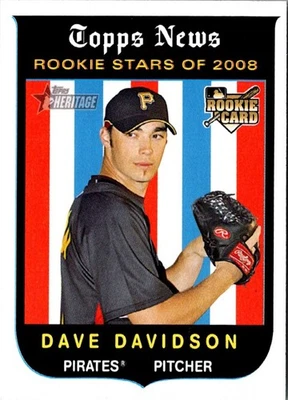 2008 Topps Heritage Dave Davidson #121 Pittsburgh Pirates Baseball Card - Image 1 of 2
