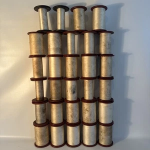 Vulcan Silk Co. Antique Factory Wood Spool Lot Of 29 - Picture 1 of 10
