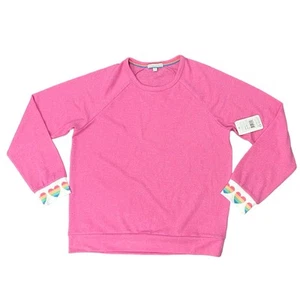 P.J. Salvage Pink Rainbow Heart Long Sleeve Soft Jersey Tee size M NEW Tags - Picture 1 of 11