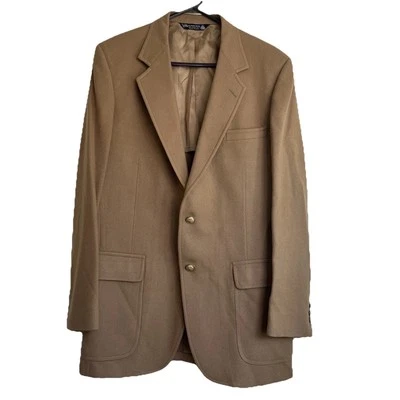 Vtg John Alexander Suit Jacket Brown Wool Sport Blazer Union Buttons USA Made - Image 1 of 4