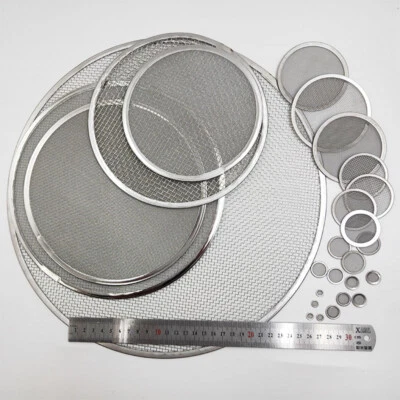 HTONG 304 Stainless Steel Mesh Filter Disc Round Shape Wire Mesh Screen Various Size