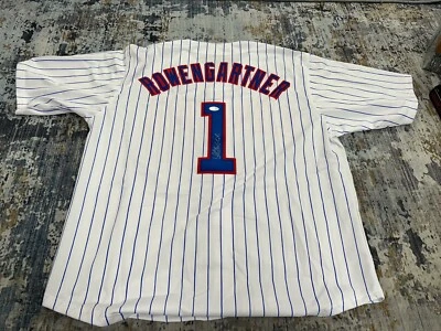 Thomas Ian Nicholas Signed custom Cubs Jersey The Movie Rookie of the Year PSA - Image 1 of 4