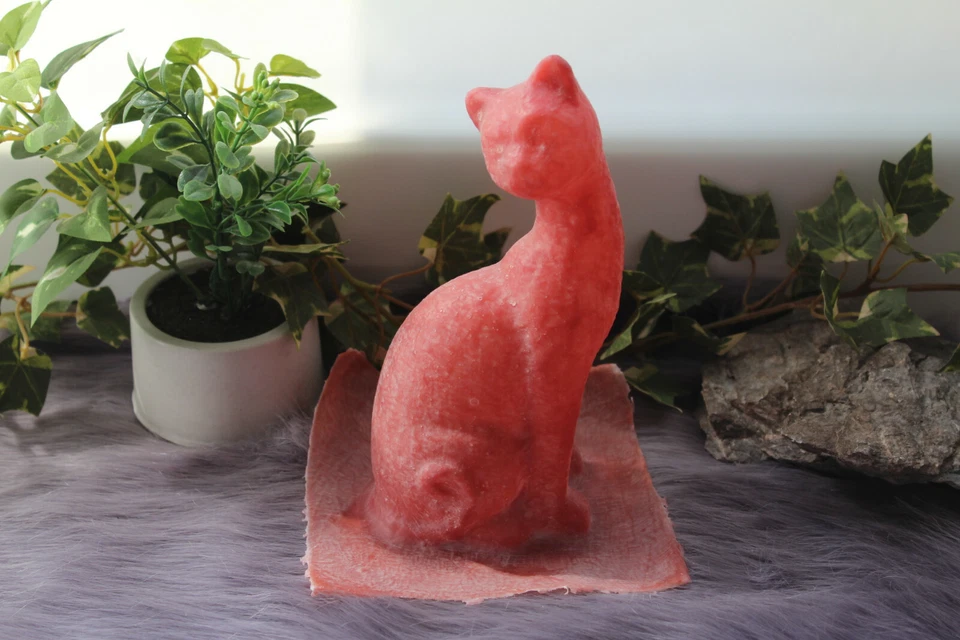 HANDARBEIT Handmade Latex Mould Casting Mold Concrete Mould for Concrete Plaster Cat 01