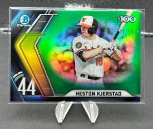 2022 Bowman Chrome HESTON KJERSTAD Green Refractor Top 100 Prospect #/99 - Bild 1 von 3