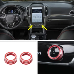 Console Air-Condition Adjust knob Red Trim Cover For FORD EDGE 2021-2022 - Picture 1 of 5