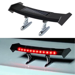 Universal Mini Solar Energy LED Rear Wing Spoiler Car Auto Trunk Tail Decoration - Picture 1 of 12