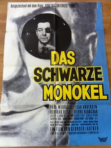 Kinoplakat DAS SCHWARZE MONOKEL Paul Meurisse Georges Lautner 1960 - Bild 1 von 1