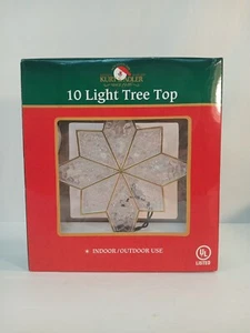 Kurt S Adler Illuminated Double Sided Star Tree Topper Multi Color Lites-Working - Picture 1 of 12