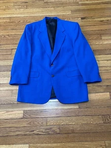 Bachrach Men's Royal Blue Blazer Jacket Sz 42L Vintage 2 Button Sport Coat - Picture 1 of 7