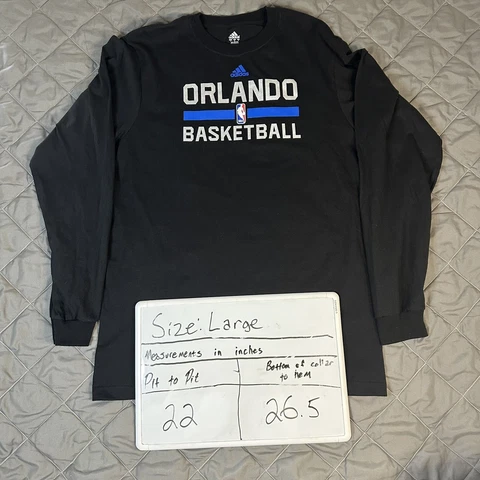 Adidas Orlando Magic Shirt Mens Large Black Florida Paolo Banchero Basketball Cover