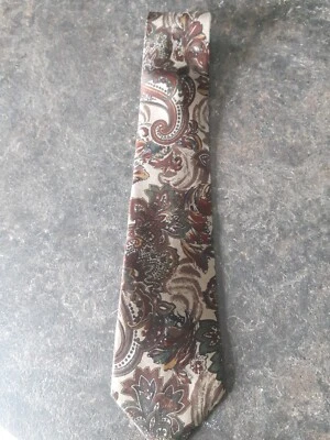 Corbata Floral Lanvin Paris Largo 56" 3" Ancho 100% Seda Foto 1 de 3