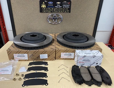 2020-2024 TOYOTA HIGHLANDER OEM GENUINE FRONT BRAKE ROTORS WITH OEM PADS & SHIMS - Image 1 of 4