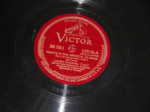 12" 78 RPM DE FALLA NIGHTS Gardens Of Spain Piano Orchestra RCA Victor Record VG - Imagen 1 de 10