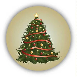 24er-Pack 40 mm Weihnachtsbaumdekor Weihnachtsaufkleber Aufkleber ideale Dekokarten - Bild 1 von 7