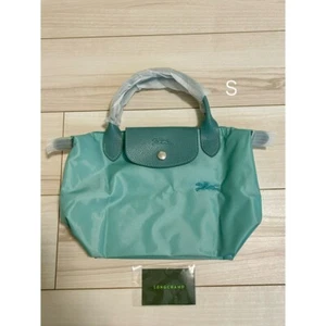 Longchamp Le Pliage S Club MINTGREEN W:13in collapsible Outlet Unused Japan - Picture 1 of 8