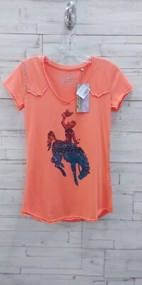 Camiseta para mujer Panhandle Tangerine Bronc L9T8383 S Foto 1 de 4