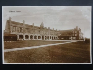 Lincolnshire LINCOLN SCHOOL - Old RP Postcard by Woodstone Bros - Picture 1 of 2
