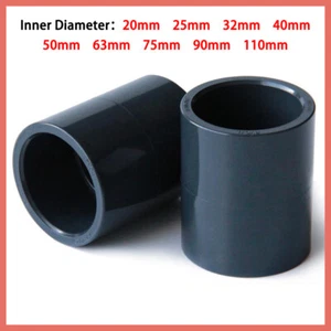 UPVC Direct Pipe Fitting Straight Joint Water Pipe Socket Coupling 20~110mm I.D. - Picture 1 of 8