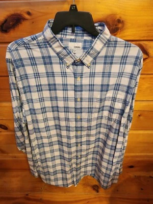 Sonoma Men's Long Sleeve Dress Shirt Sz 2XL Bright Blue/White Plaid, Well Made! - Image 1 of 3