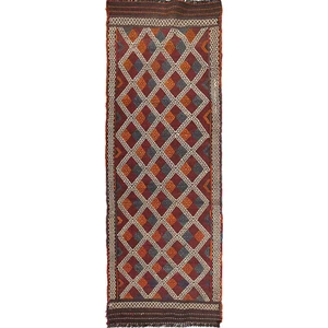 Antique Hand Knotted Afghan Kilim Runner 2ft 7in x 7ft 7in Wool Rug - W17144 - Picture 1 of 6