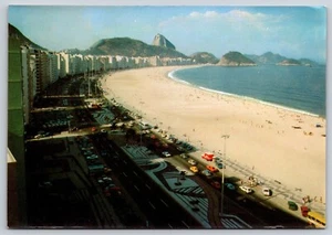 Postcard Brasil Turistico Rio de Janiero Panoramic View Copacabana Beach - Picture 1 of 2