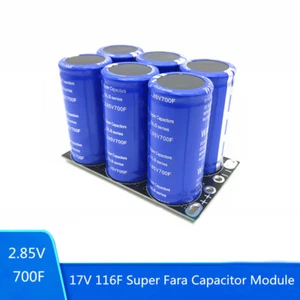 Condensatore Farad 17V 116F Doppia Fila, 2.85V 700F Condensatore Super Farad Automotive - Foto 1 di 7