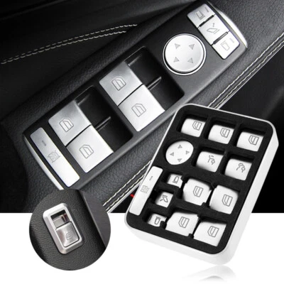 Interior Armrest Window Switch Button Cover Trim Kits For Mercedes-Benz C-class Foto 1 de 4