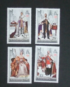 Turks & Caicos 1978 25th Ann Coronation SG494/7 P14 MNH UM sin montar como nuevo - Imagen 1 de 1