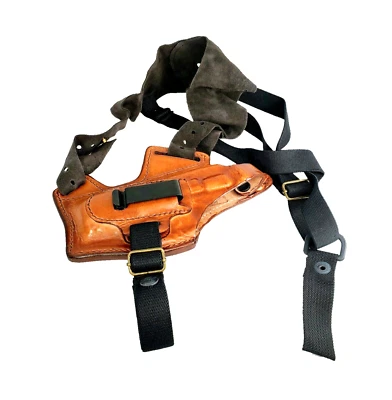 Front Line 5-Way Leather Shoulder, IWB Holster LEFT-HAND for CZ P07 40 9mm brown - Image 1 of 4