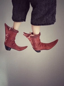 Blythe Doll Shoes Handmade Leather Boots Rusty Boots ( And For Other Dolls ) - Picture 1 of 11