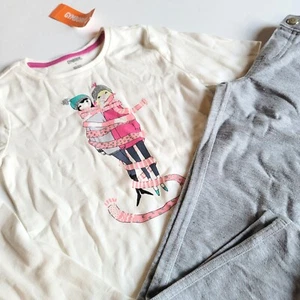 Gymboree Girls sz 7 Play by Heart Best Friends Tee Gray Jeggings Set NWT  - Picture 1 of 3