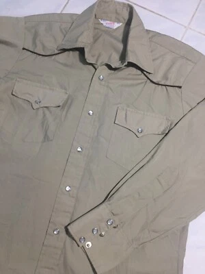 Vintage 70s Unitog Pocket Western Rugged Wear Cowboy USA Pearl Snap Shirt 15 - Image 1 of 4