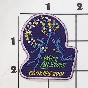 We're All Stars Patch Cookies 2001 Pfadfinderinnen USA bestickt Bügelbild Uniform - Bild 1 von 1