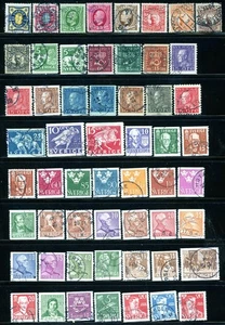 Stamps Sweden, Small Vintage Collection, 1891-1945 used,  50+ different Stamps - Picture 1 of 1