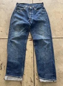 Vintage Levis 501 Jeans Herren 32x36 Blau Big E LVC Selvedge Redline Unikat 90er - Bild 1 von 10