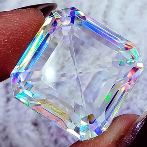 Certified 67.95 Ct Mystic Quartz In Rainbow Color Octagon Loose Gemstone - Picture 1 of 8