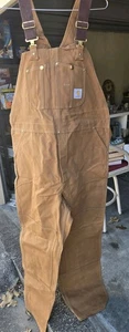 Vintage Carhartt Latzhose Made in USA 6FB Double Knee 44x34 NOS mit Etikett  - Bild 1 von 6