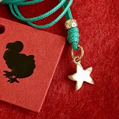 Dodo Pomellato Collana Ciondolo Stella Oro Rosa Granello Argento Originale Unise - Immagine 1 di 4