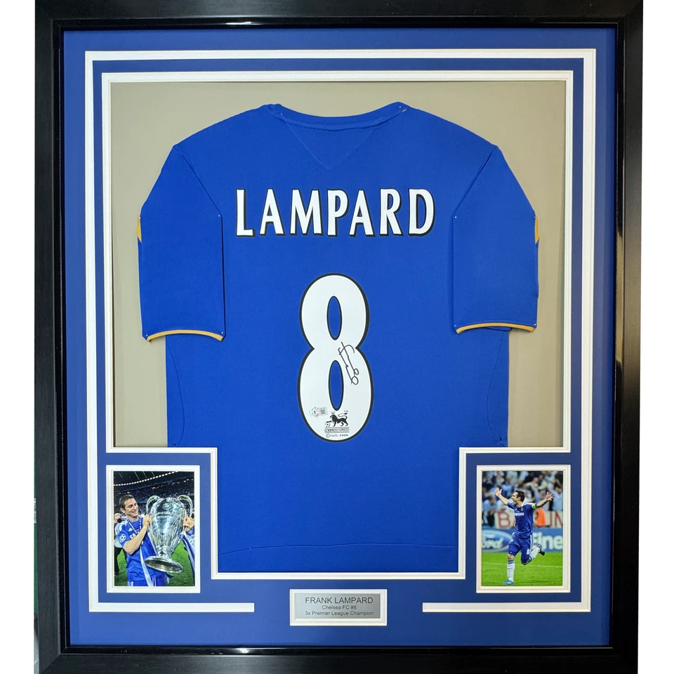 Camiseta deportiva azul Beckett de Frank Lampard 35x39 Chelsea FC enmarcada autografiada/firmada certificado de autenticidad Foto 1 de 2