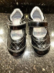 Stride Rite Regan Toddler Girl Size 8 Black Patent Leather Maryjane’s Shoes - Picture 1 of 6