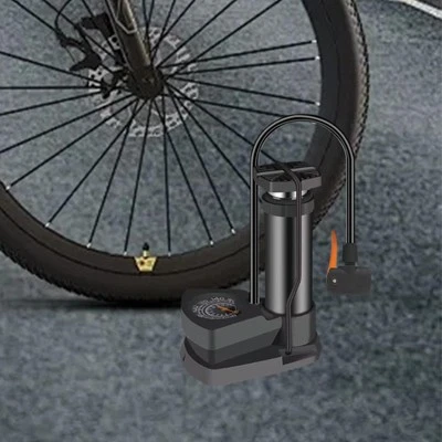 Bike Floor Pump Bike Tire Pump Inflator Lightweight Foot Pump with Pressure - image 1 of 4