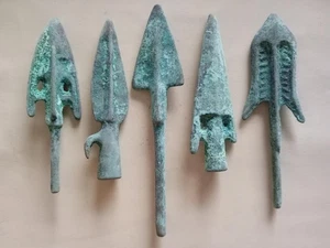 5Pcs China War Archer Bronze Remote Weapon Arrow Head Short Arrow 箭头 - Picture 1 of 10