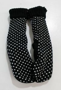 Jane And Bleecker Women's Fuzzy Textured Knit Comfy Socks JB9 Black Size 4-10