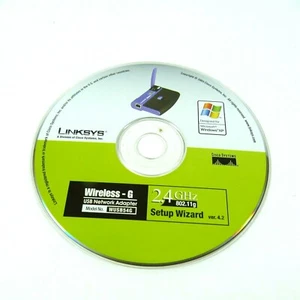 Disco de software Linksys SetupWizard versión 4.2 para adaptador de red USB inalámbrico-G - Imagen 1 de 2